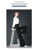 Women's High-Waisted Wide-Leg Pants - Plus Size, Floor-Length, Casual Professional Spring/Summer/Autumn Style.