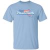 Massachusetts US Flag Unisex T-Shirt American Patriotic MA State Tee White Ash