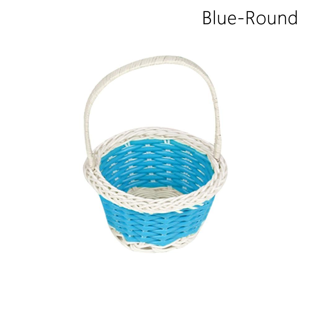 Rattan Gewebter Blumenaufbewahrungskorb Rund/Herzform Weidenblumenkorb Für Pflanze Zuhause Hochzeit