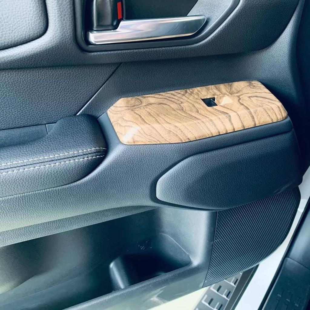 RUIQ Toyota Land Cruiser 250 Series Interior Door Window Button Switch Panel Cover Specially Designed for the Toyota Land Cruiser 250 Wood Garnish,