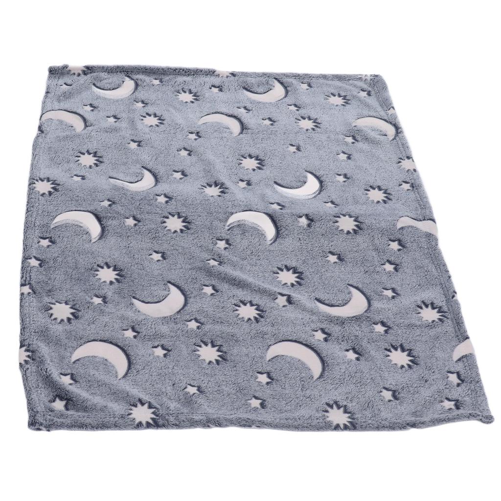 Glowing Polyester Blanket Soft and Warm Fuzzy Blanket for Bed Sofa Couch All SeasonDusty Blue
