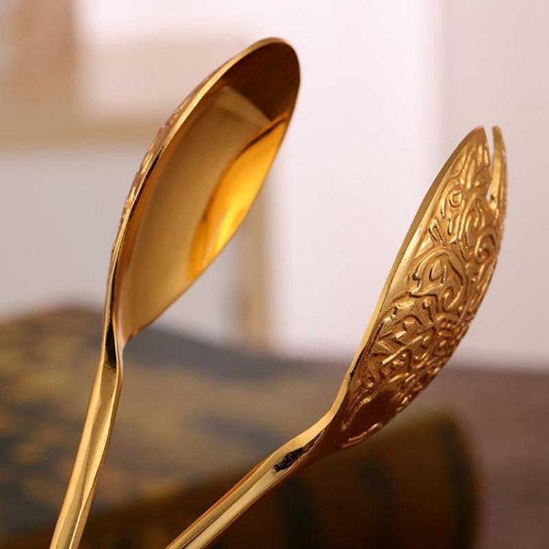 1 Stück Speisezange Vergoldet Snack Kuchen Clip Salat Brot Gebäck Klemme Backclip