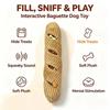 Baguette Squeaky Plush Toy Plush Treat Dispenser Toy Soft Dog Puzzle Toy  For Small Medium Dogs