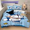 Doraemon Adventure Print 3Pcs Bedding Setduvet Cover With 2 Bedropillowcase Home Birthday Gift