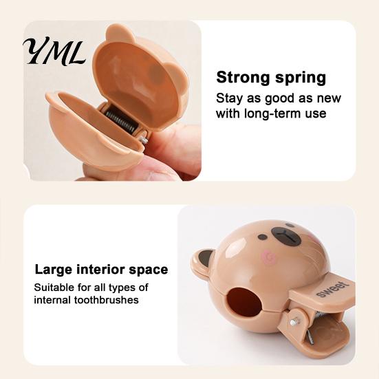 Oral Hygiene Travel Kit Cute Animal Toothbrush Protective Cover, Dust-proof Breathable Case, Compact Shield Lightweight Portable Bathroom Accessories