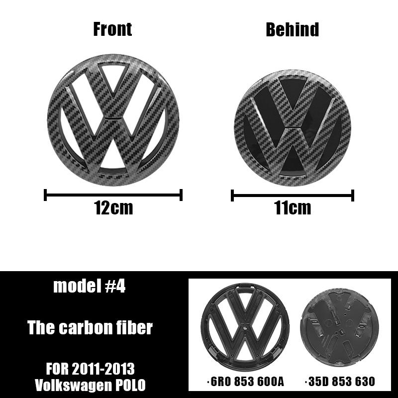 Pentru VOLKSWAGEN VW 2 Bucăți Embleme Auto Grilă Față Sticker Capac Portbagaj Spate Insigne Decaluri Accesorii Pentru Volkswagen Polo 2011 2012 201
