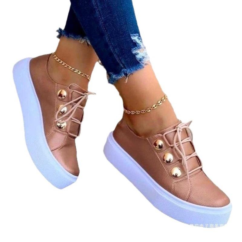 Large-sized Casual and Fashionable Women's Single Shoes with A Shallow Opening and Comfortable Round Toe