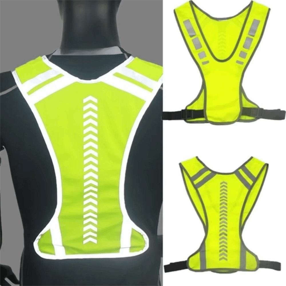 Reflective Cloth Reflective Vest Adjustable Fit Safety Jacket Protective Vest Running Jogging
