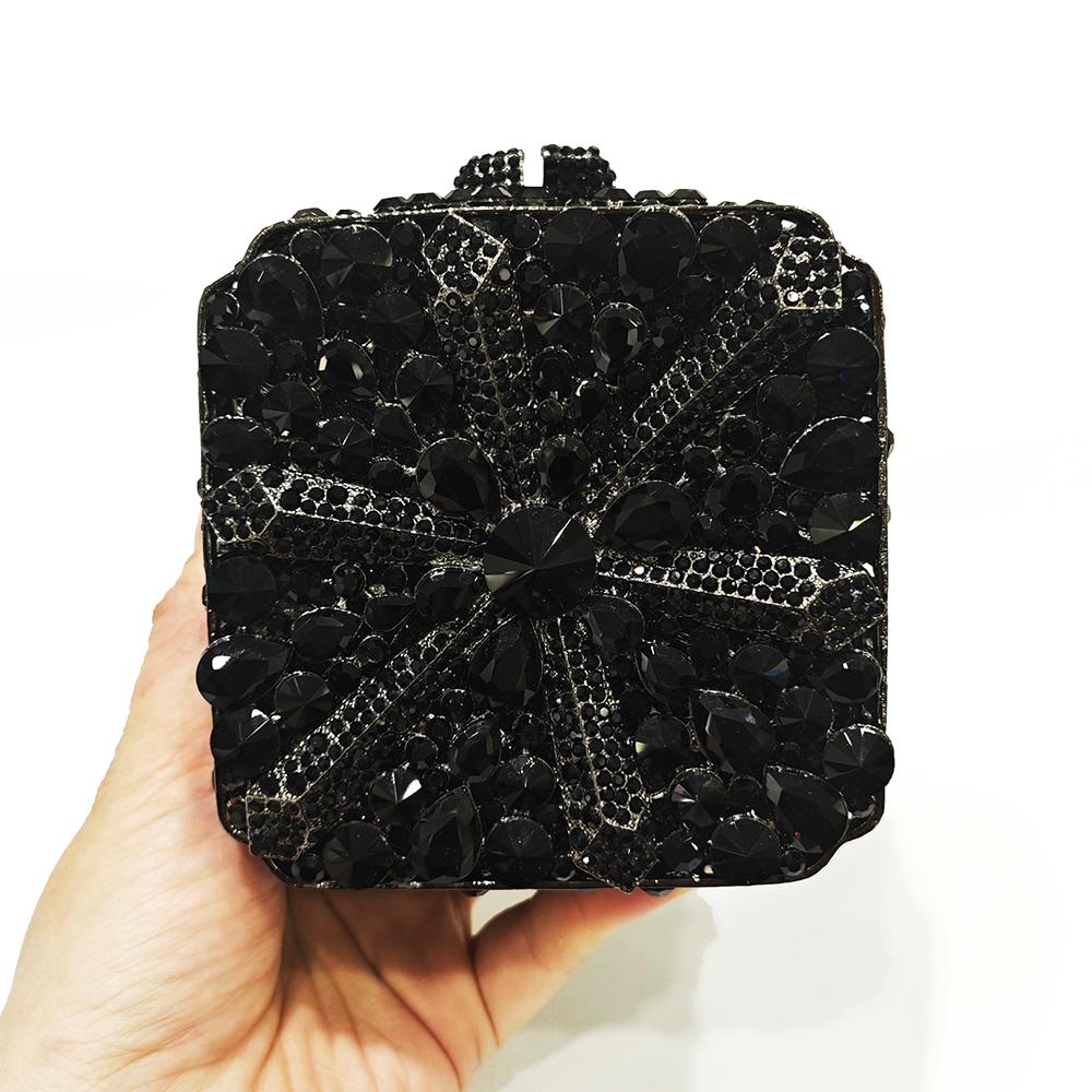 Snow Blue/Red Crystal Evening Clutches WHTUOHENG Diamond Party Prom Minaudiere Luxury Rhinestone Wedding Bridal Party Purse