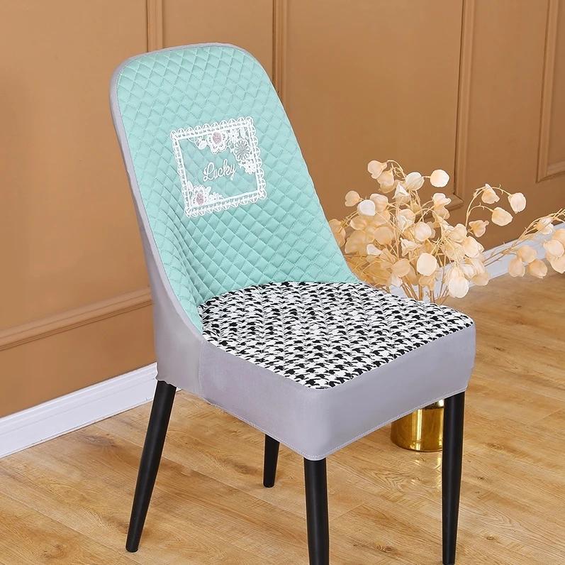 1pcs Seat Slipcovers for Dining Room Home Decor Thickened Curved Backrest Chair Cover Special-shaped Cover Cushion Cover