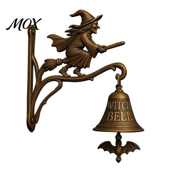 Resin Metal Hanging Bell Christmas Theme Welcome Doorbell, Vintage Door Bell, Decorative Indoor Living Room Decor Wall Mount for Garden Patio