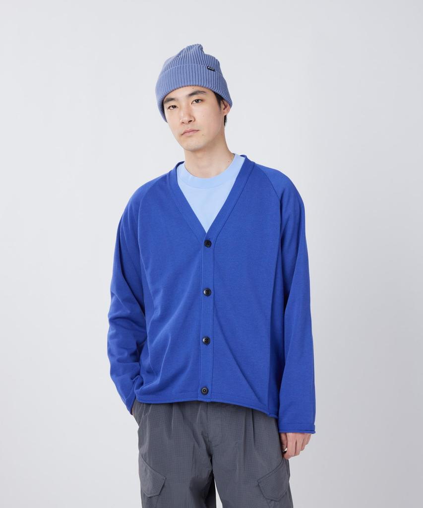 Snow Peak Knit Cardigan Size Water-Repellent KN-26SU002 (Men's/Women's, Blue, L)
