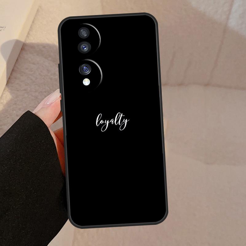 Simple Minamilst Black Quote For Honor Magic 7 Lite 6 5 V5 Case For Honor 400 200 Pro 90 70 50 X8a X8b X9a X9b X9c Cover