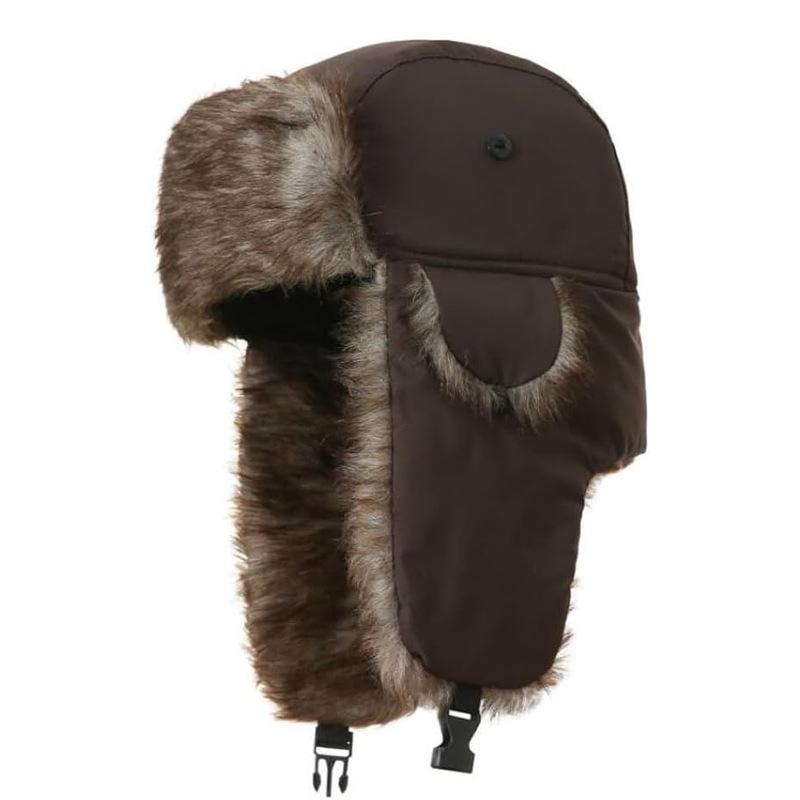 Winter fur Lei Feng hat, adjusting buckle ear protectors to keep warm, outdoor sports mountaineering hat, aircraft hat JDLF-