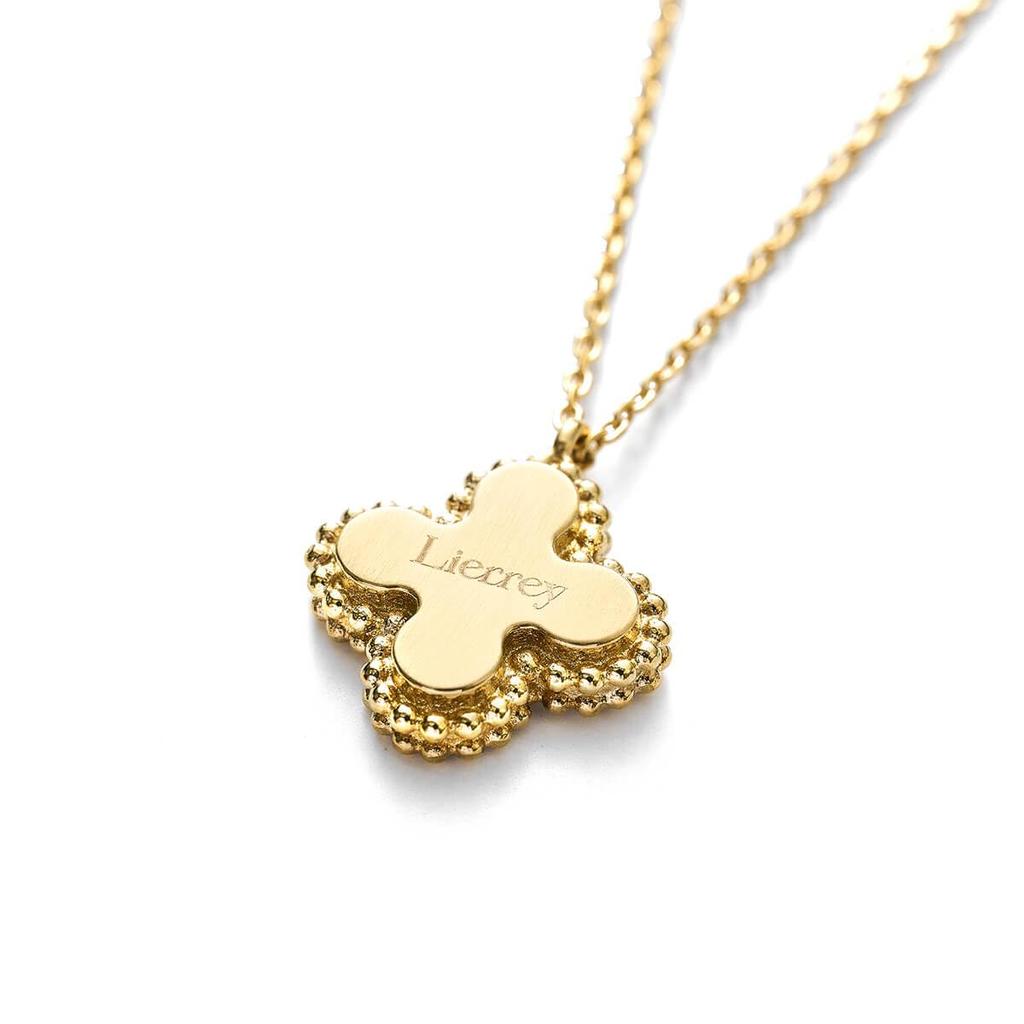 Lieri Magnetic Clover Necklace, One Size Fits All (Approx. 60cm Long), Chain Necklace for Women, Stylish, Cute Jewelry, Hypoallergenic, Birthday Gift