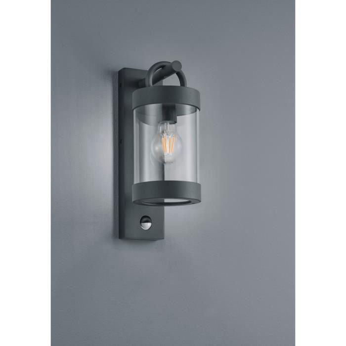 Lanterne murale d'extérieur - trio - sambesi - anthracite - ip44 - pir