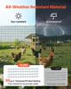 Temporary Fence with Posts, 1.2 x 25m Plastic Mesh Fencing, Garden Safety Fences Netting with Double-Spike Stakes & Guy Ropes, Temporary Fence for