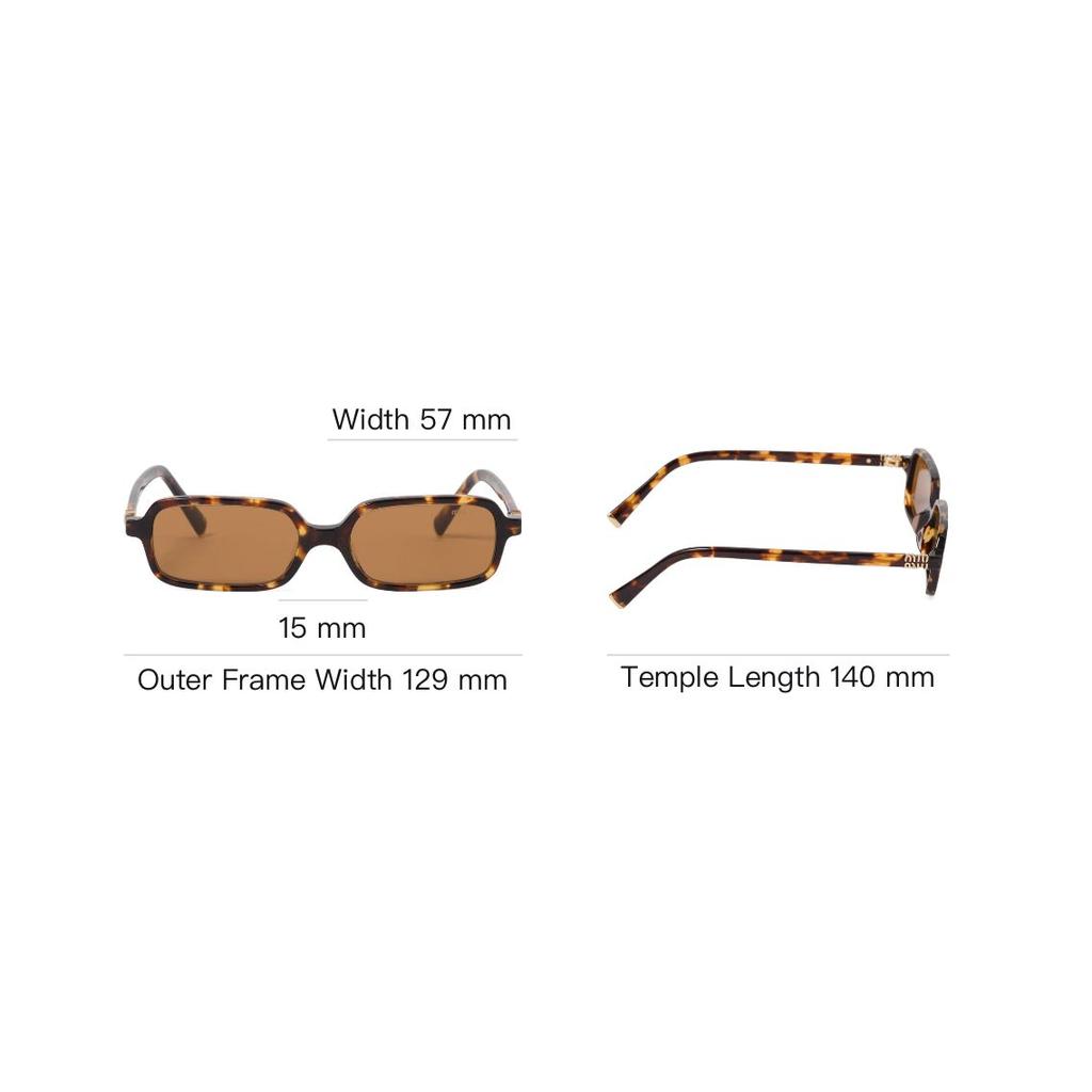 MIU MIU Unique Design Acetate Square Sunglasses Women Sunglasses Brown SMU11ZEVAUC051F02Z1