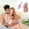 Tongue Shaped Finger Vibe Waterproof Battery Operated Finger Stimulator Mini Vibration Massager Tool with Dots for Adults