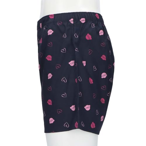 Emporio Armani Manga Bear Cotton Woven Trunks, Front Opening, Men's, Japanese Sizes, 54240004, Size 98 (Black)