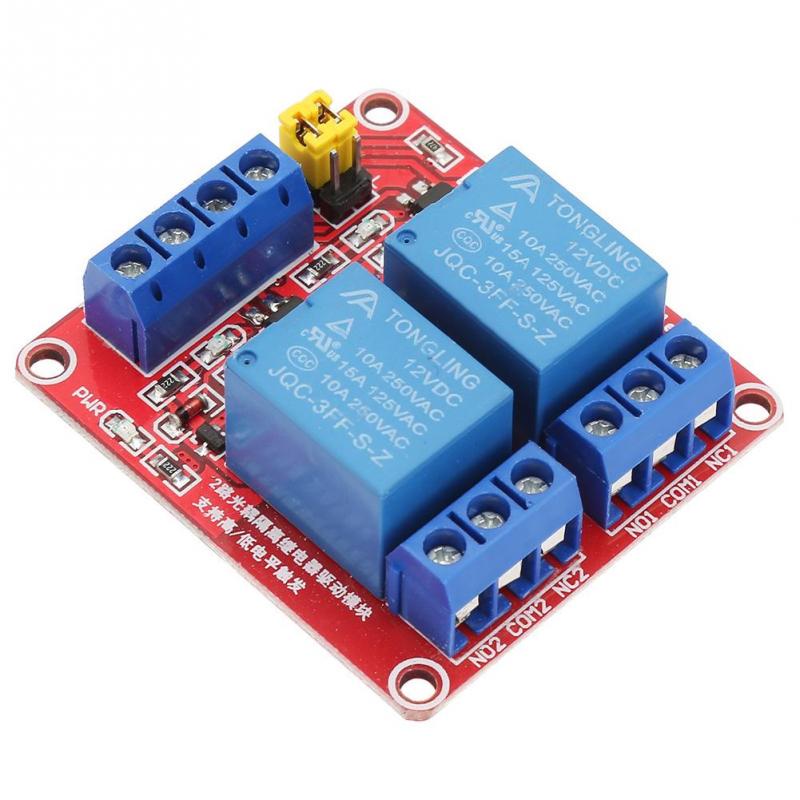 Buy 2 Channel Relay Module with Optocoupler Isolation High Low Level ...