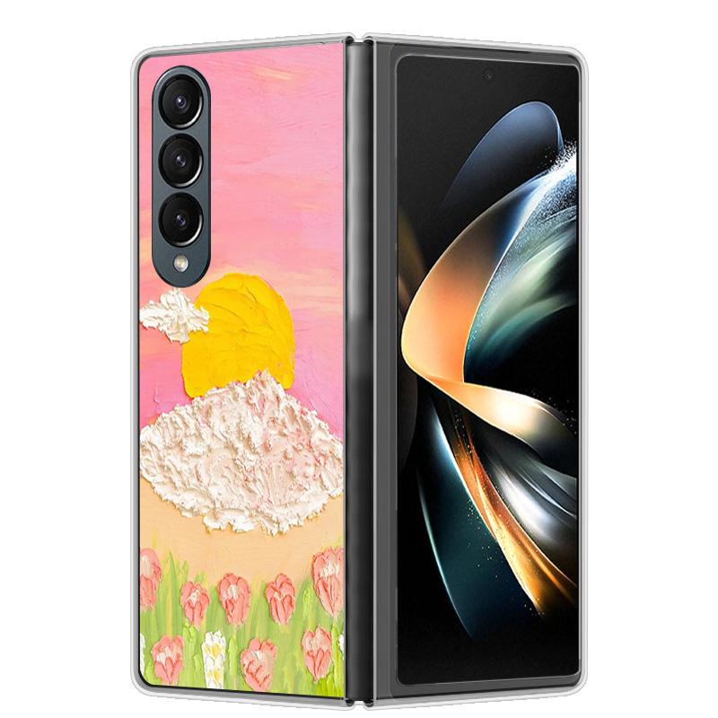 For Samsung Z Fold 4 Case ZFold 5 4 5G Hard Transparent Phone Cover For Samsung Galaxy Z Fold4 Fold5 Shockproof Bumper Fundas