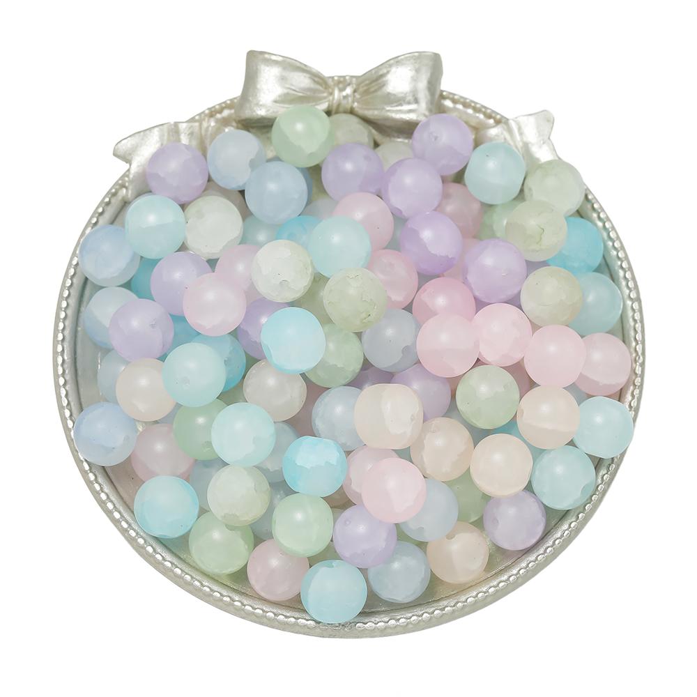 30pcs 10mm Mix Color Crystal Glass Beads 4 Styles Round Spacer Beads for Bracelet Necklace Earrings Jewelry Making Accessories