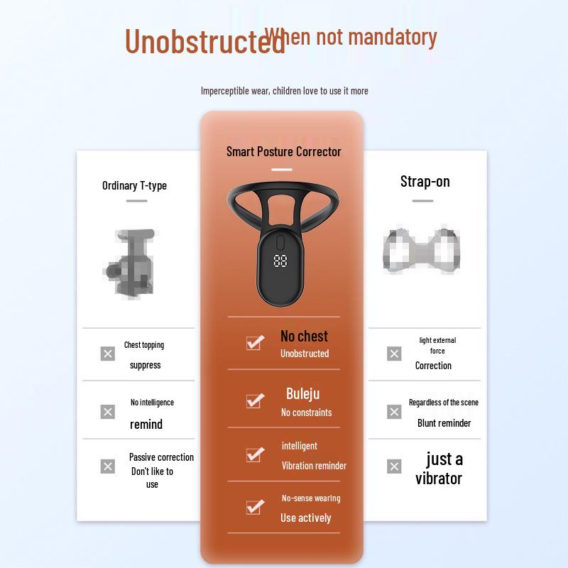 Smart Posture Corrector with LCD for Neck, Hunchback & Sitting - For Children & Adults