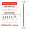 Transparent PVC Coated Stainless Steel Wire Rope with Fish Eye Terminal, 1.5mm~3mm Thick Anti-Fall Lighting Hanging Rope.