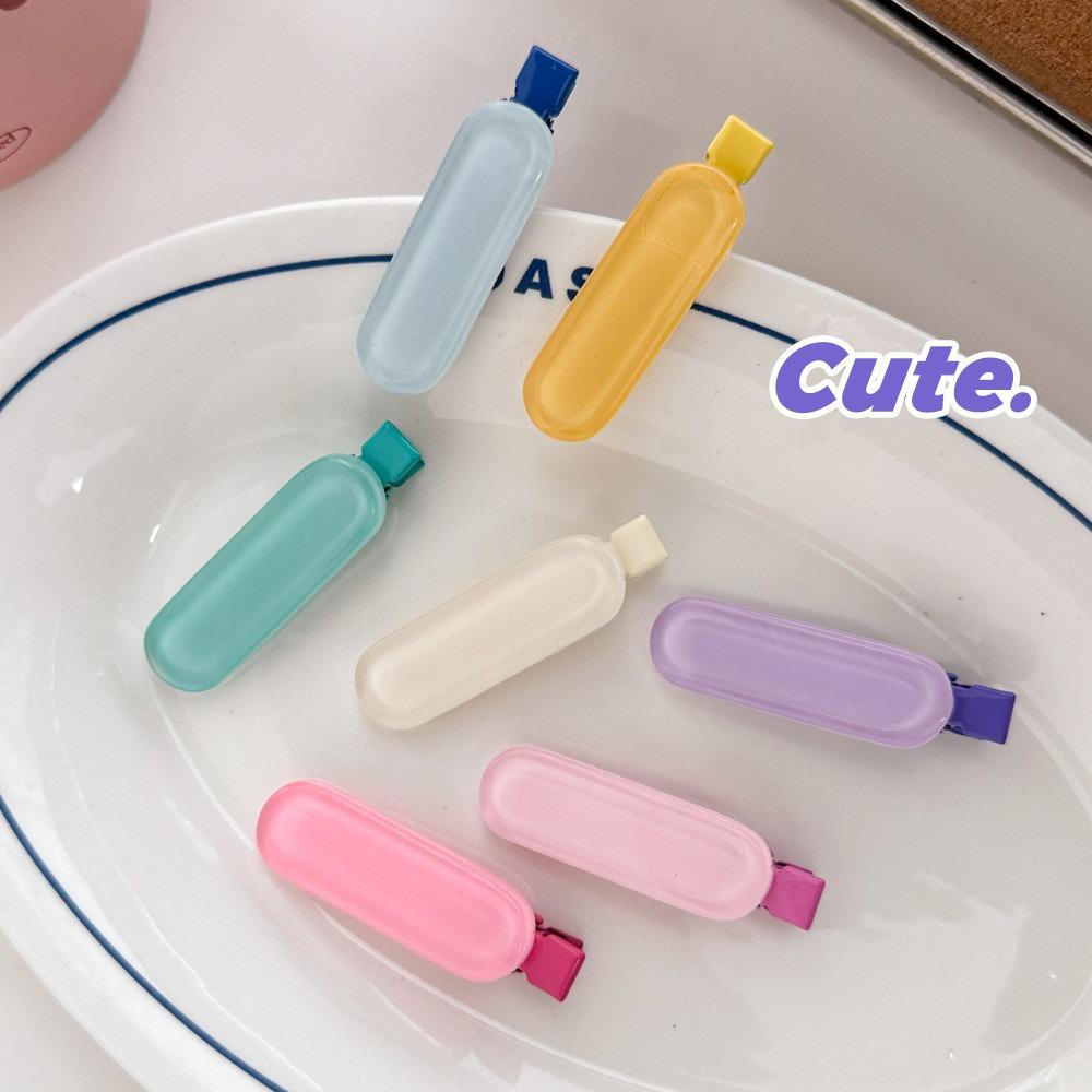 2pcs/set Oval Barrettes Hair Clips Small Headwear Sweet Side Clip  Women Girls