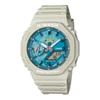 2100 Series 200 Meters Waterproof, Elegant, Fashionable, Quartz, Resin Strap, , Same Style for Men and Women, Blue Dial GA-2100AS-5AJF