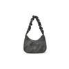 Champion Twisted Underarm Bag Script Logo Enamel Tag Pleated Hair Tie Shoulder Strap Casual Versatile Synthetic Leather Shoulder Bag Small U4AACPU14