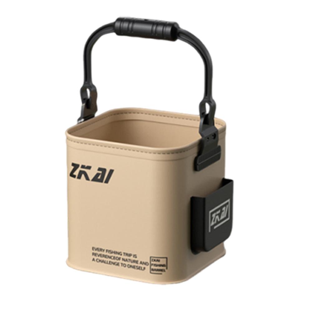 Folding Fishing Bucket EVA Fishing Water Pail with Handle Live Fish Bucket for Hiking Fishing Camping