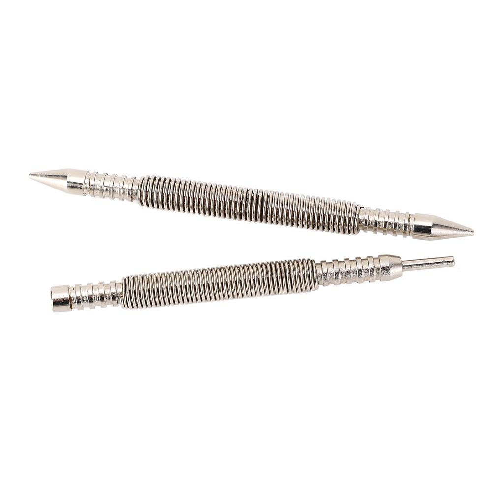 Dual Head Nail Setter and Hinge Pin Punch Set Bearing Steel Spring Nail Set for Wood Metal Plastic