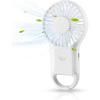 Hand Fan (White) Portable Silent Mini Fan, USB Rechargeable with 2025
