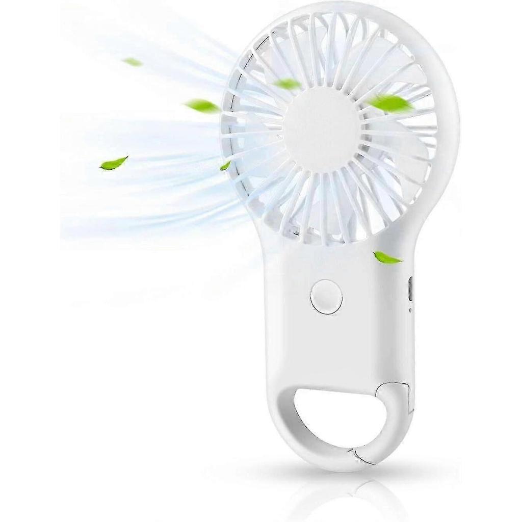 Hand Fan (White) Portable Silent Mini Fan, USB Rechargeable with 2025