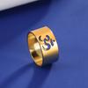 LIKGREAT Buddhism Indian Yoga Om Symbol Rings for Women Stainless Steel Supernatural Religious Talisman Amulet Jewelry Gifts New