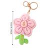 Bag Hanging Flower Keychain Charms Car Key Ring Portable Plush Flower Pendant  Girl Gifts
