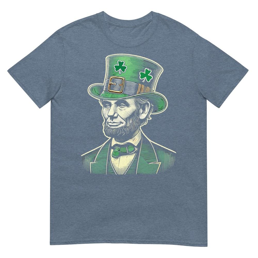 Unisex Patriotic St Patricks Day Irish Abraham Lincoln Funny TShirt