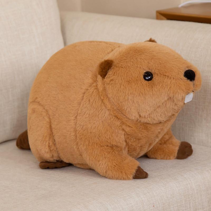 Beaver Plush Adorable Toy Cartoon Sofa Decor Gift Girls Cuddly Decorative Doll