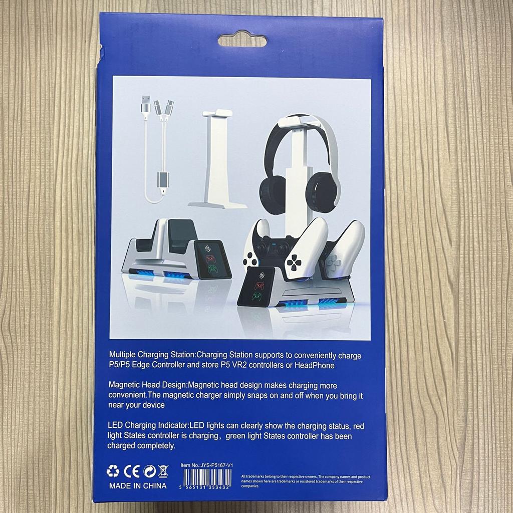 Game Controllers Charger Magnetic Charging Stand Headphone Stand for PS5 VR2