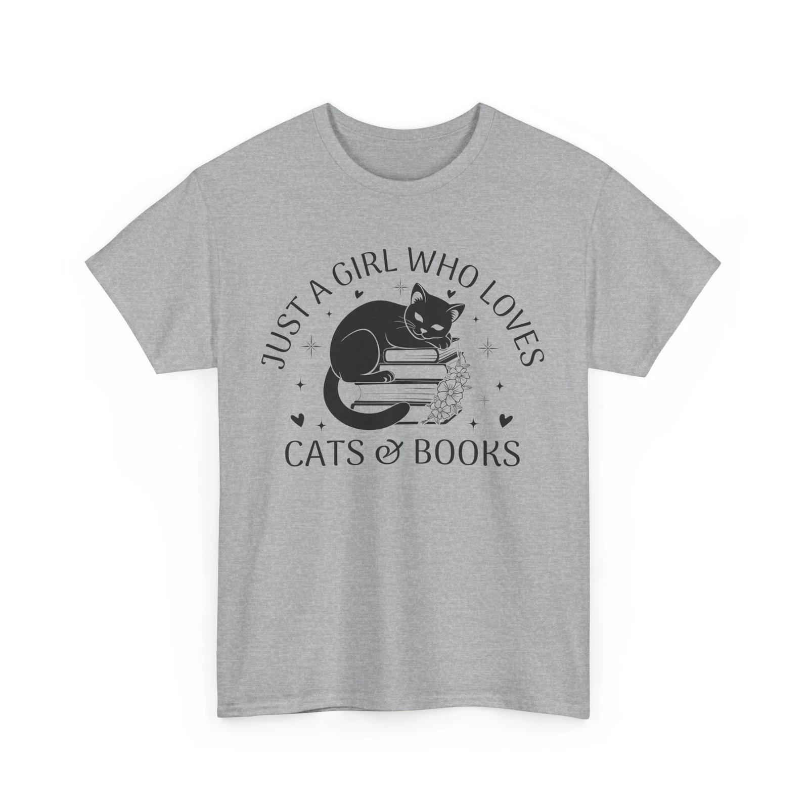 

Book T-Shirt | Booktrovert T-Shirt | just a girl who loves cats & Books Shirt 3XL