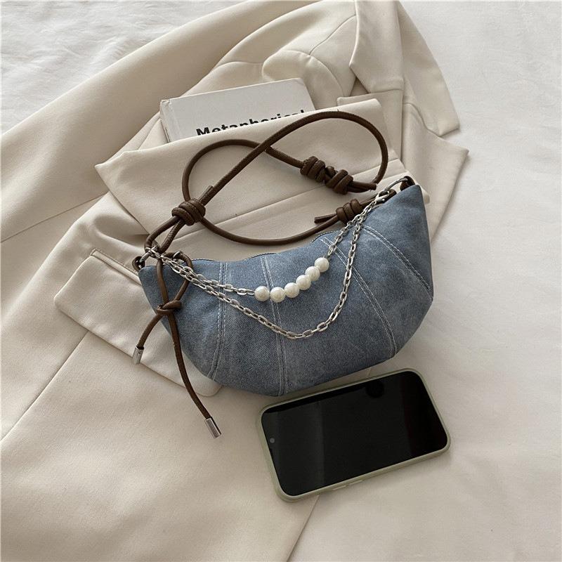 Fashion Bag Women's Simple Casual Dumpling Bag Summer New Niche High Value Trend Oblique Span Bag