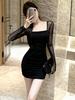 2026 Autumn New Mesh Temperament Slim and Thin Hip-wrapped Bottom Hip-wrapped Skirt Women's Bar Dance Dress