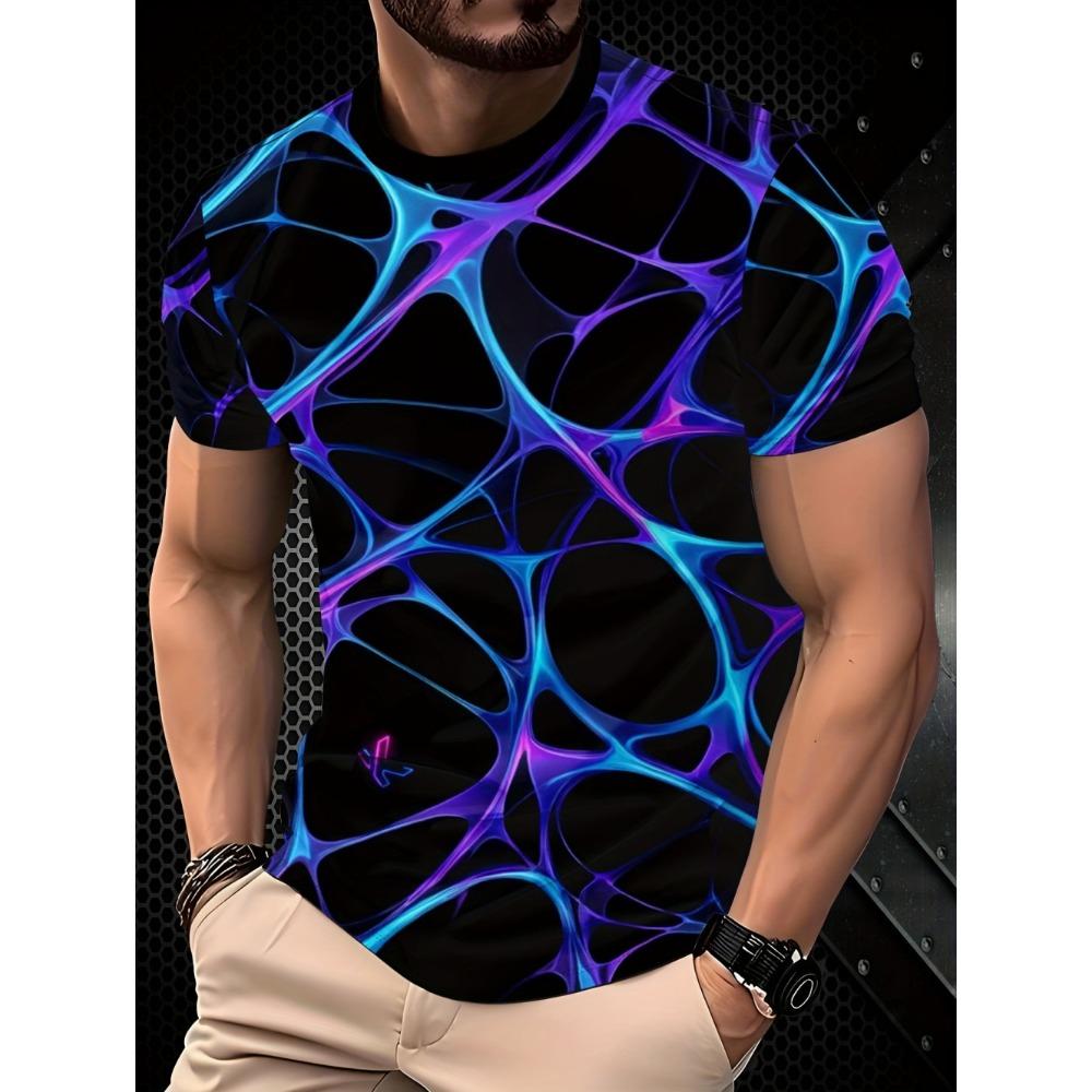 

3D printing of men s summer short sleeved T-shirt 5XL