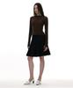 Partimento Woman Belted Pleated Skirt_Navy