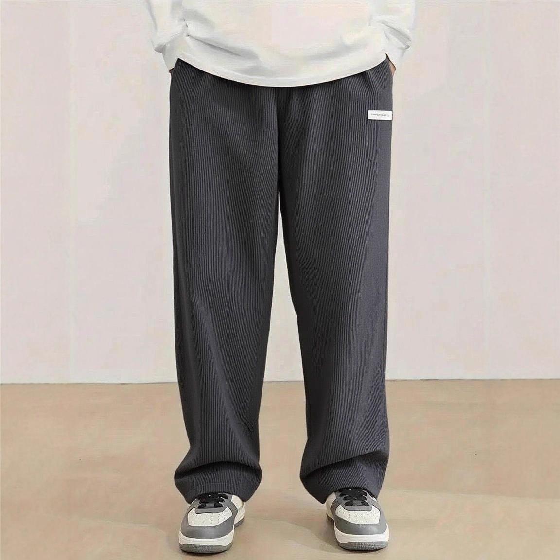 

Men s Corduroy Loose European Size Hanging Multi-functional Casual Straight Leg Pants, Suitable for Daily Travel S