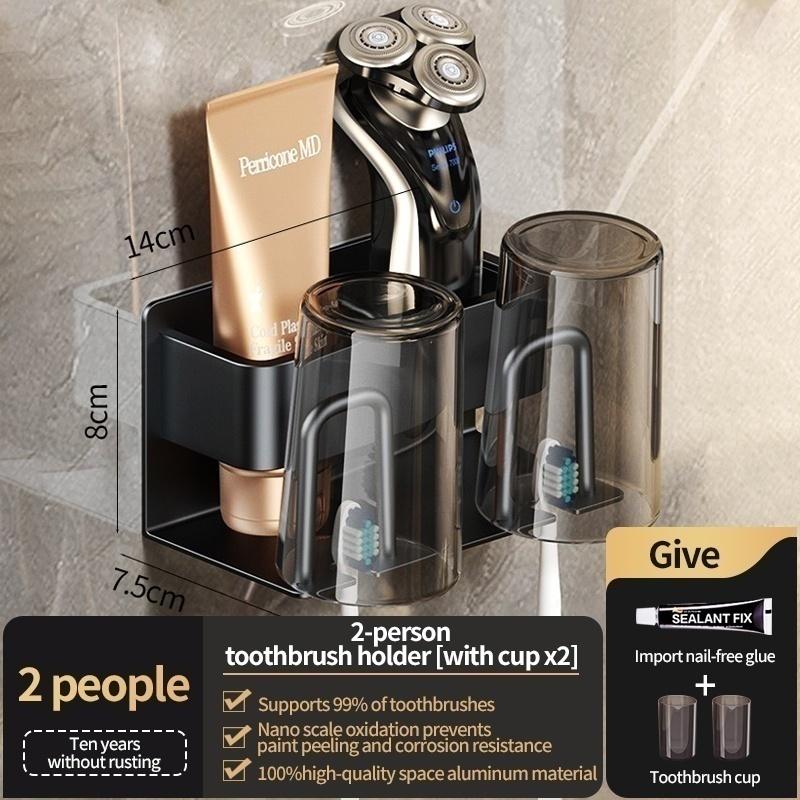 No Drill Bathroom Hardware Towel Rack Black 50CM-60CM Folding Aluminum Towel Rack Holder With Hook Towel Holder Tissue Holder
