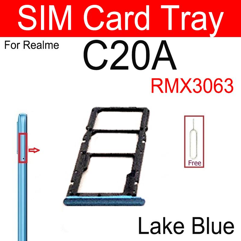 Zásuvka na SIM kartu pro Realme C20 C20A C21 C25 C21Y C25Y C25S Zásuvka na dvě SIM karty Držák adaptéru Náhradní díly