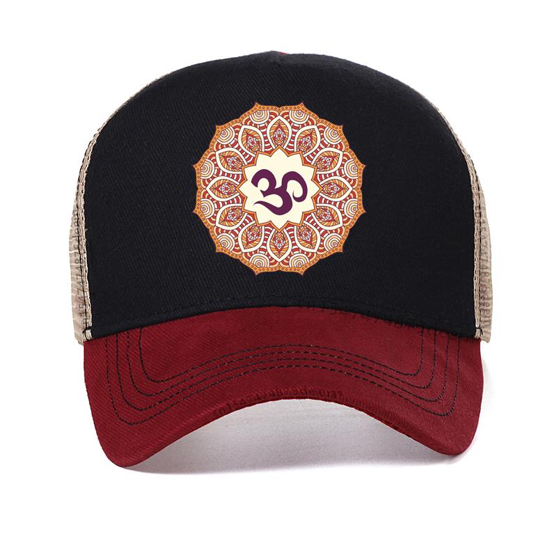 

Yoga om Print Women hat Casual Funny Maha Mrityunjaya Mantra Baseball Cap Harajuku pop Summer visor Trucker hats Mandala caps Adjustable